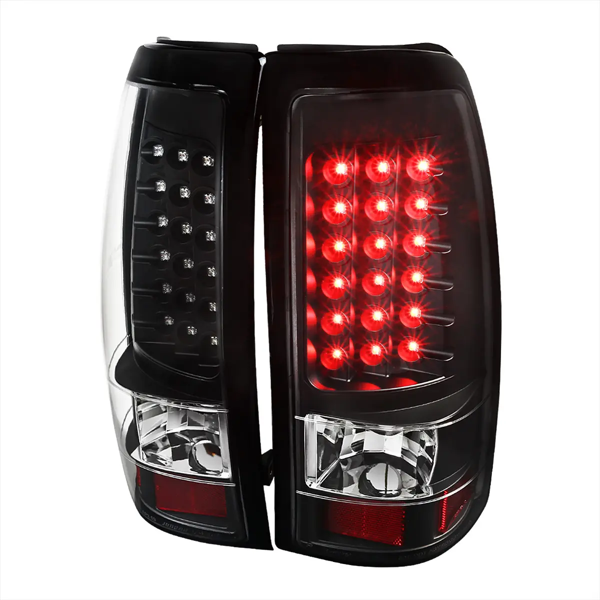 2003-2006 Silverado V2 LED Tail Lights (Matte Black Housing/Clear Lens) 2003-2006 Silverado V2 LED Tail Lights (Matte Black Housing/Clear Lens)
