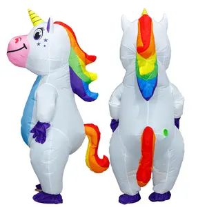 Halloween Inflatable Costume Adult Full Body Unicorn, Festival Theme Role Play Party Dress, Fun Halloween Attire for Adults
