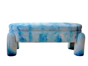 Storage ottoman bench, sherpa upholistery furniture