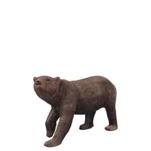 Grizzly Bear Walking Head Up Statue