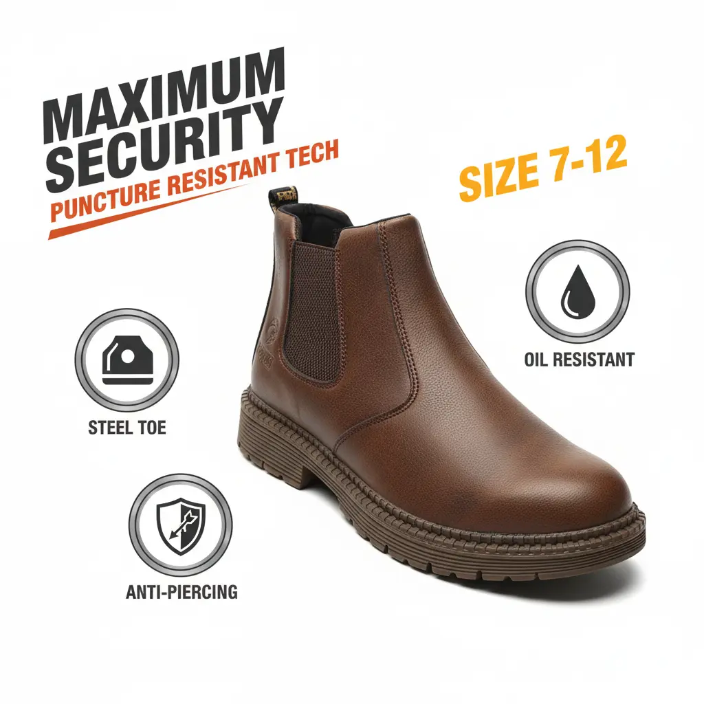 Unbeatable Splash-proof Smash-proof Puncture-proof Breathable Safety Shoes Unisex Chef Work Shoe Waterproof Anti-slip Durable Outdoor Comfortable for Welding Fabrication and Metalworking Shop Floors Men Women Heat Resistance