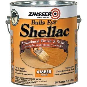 212 MAIN 701 1-Gal Bullseye Amber Shellac, All-Natural Wood Paint Care Solution for Automotive & Motorcycle Maintenance Needs