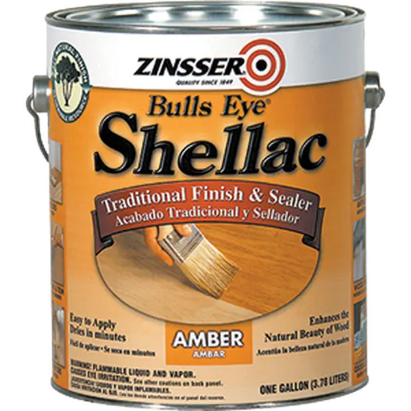 212 MAIN 701 1-Gal Bullseye Amber Shellac, All-Natural Wood Paint Care Solution for Automotive & Motorcycle Maintenance Needs