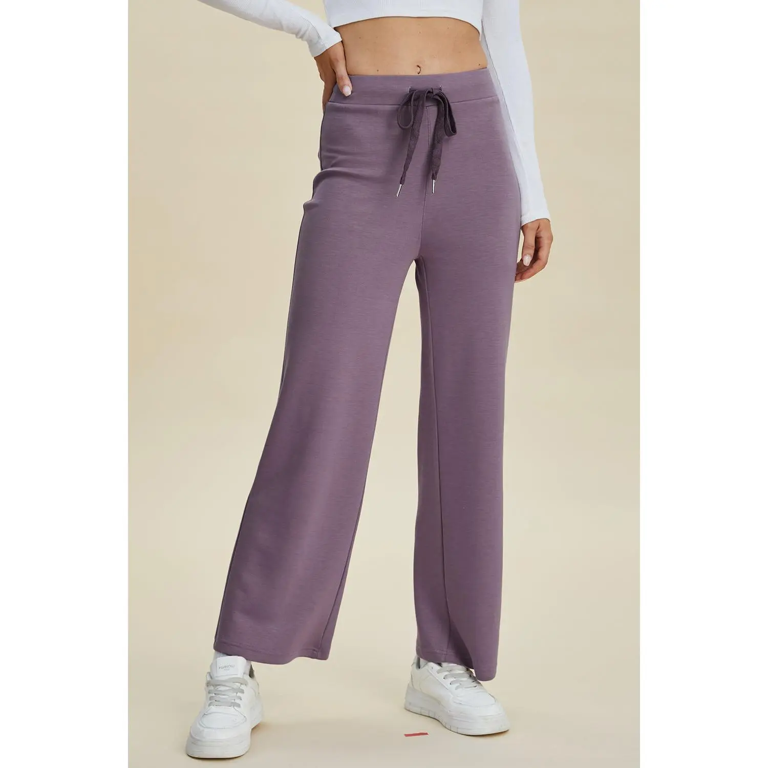 Basic Bae Full Size Air Scuba Drawstring Wide Leg Pants