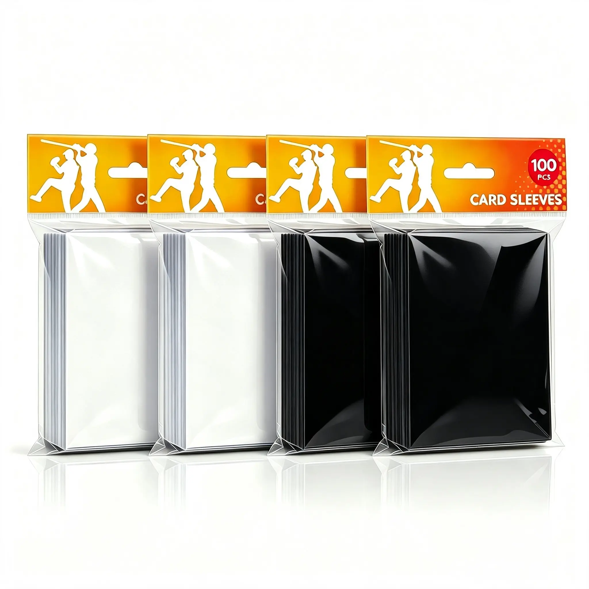New Arrival 400 Pack Color Matte Trading Card Sleeves, Transparent Front Matte Back Card Protectors, Compatible with MTG YuGiOh Basketball Football Baseball Cards & Top Loaders