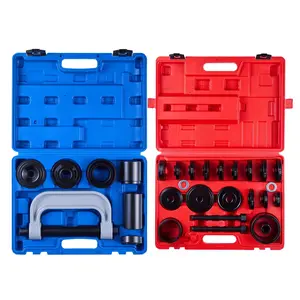 2-in-1 Comprehensive Bearing Press Kit, 34-Piece Ball Joint Press & Wheel Bearing Puller Set with 13 Bushings, C-Frame, Sleeves, Race & Seal Driver, Heavy-Duty Removal & Installation Tool Kit with Case, Comprehensive Kit
