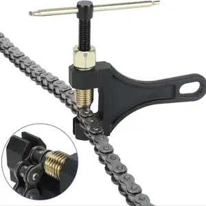 Universal Motorcycle Chain Breaker Tool Kit, Metal Splitter Cutter Punching Tools for Atv Chains, Fits 420-530 Chains