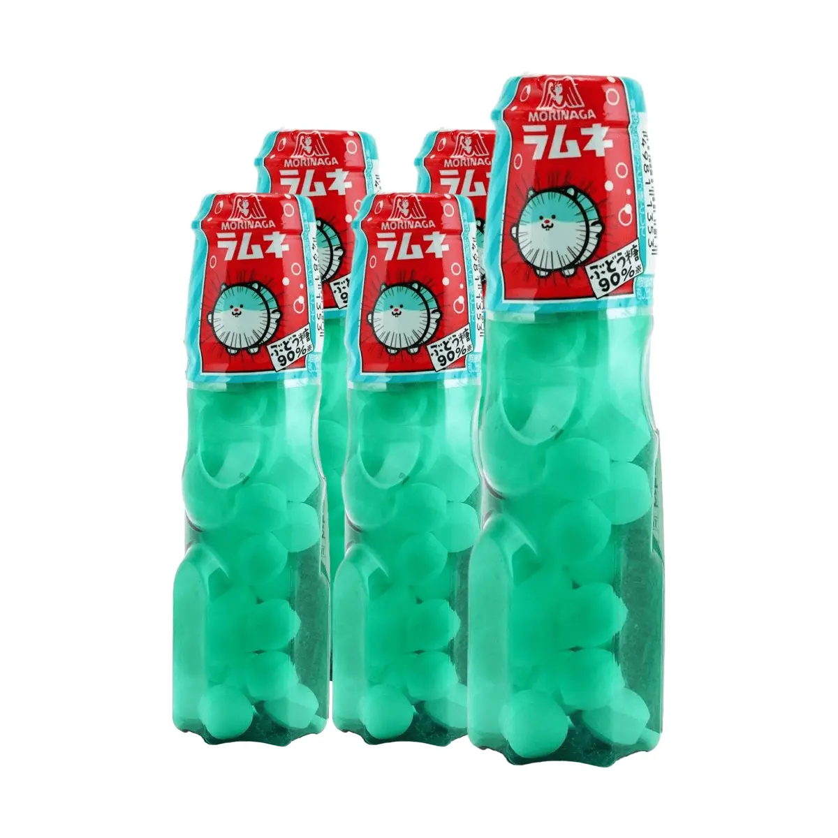 5 Pack MORINAGA Ramune Hard Candy 1.02 oz - Japanese Candy, 90% Glucose Energy Boost