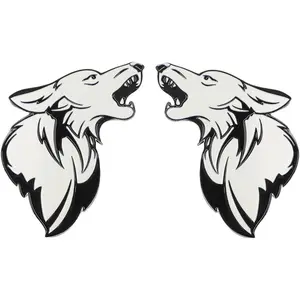 2PCS 5.0 Coyote Car Badges Emblem 3D Custom Decal Sticker Waterproof Vinyl Car Exterior Accessory Universal Fit for Car Truck SUV Van RV Motorcycle (White)