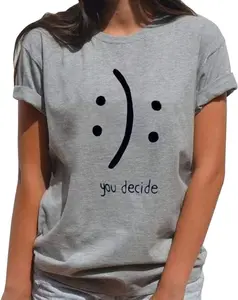 You Decide Smiley Face Minimalist T-Shirt
