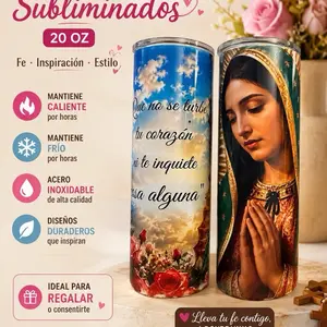 20 oz Stainless Steel Tumbler - Faith Inspired, Double Wall Insulated Christian Gift Cup with Bible Verse
