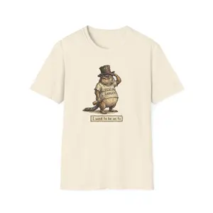 I Used to be on TV? Chipmunk Illustration T-Shirt | Funny Overweight Chipmunk Tee