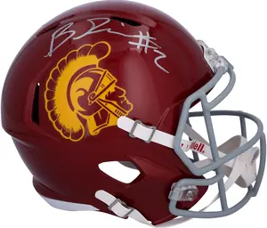 Brenden Rice USC Trojans Autographed Riddell Speed Replica Helmet - Fanatics Authentic Certified