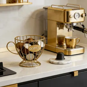 Modern Metal Hollow Coffee Capsule Holder Rack, Space-Saving Display Stand, Suitable for Cafes, Offices, Home Bars, 1 Piece, Coffee Tools, Coffee Bar Accessories, Coffee Equipment, Coffee Pods