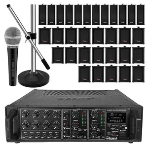 5 Core 4000W PA System Outdoor Indoor Commercial Industrial Grade Paging Kit W/ 32 Wall Speakers Does not apply