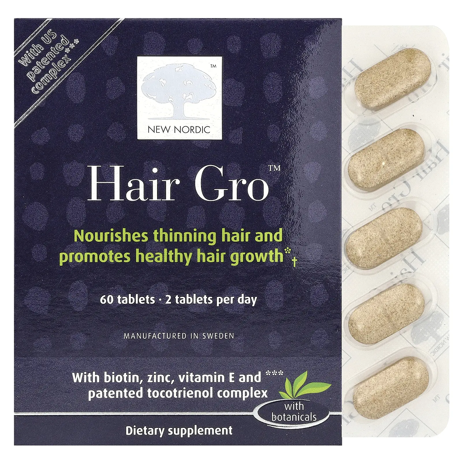New Nordic Hair Gro™, 60 Tablets