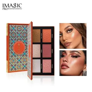 Imagic 6-Color Face Makeup Palette, Blush Highlighter Contour All-In-One, Beginner Friendly Cosmetic Set, Essential Beauty Tool