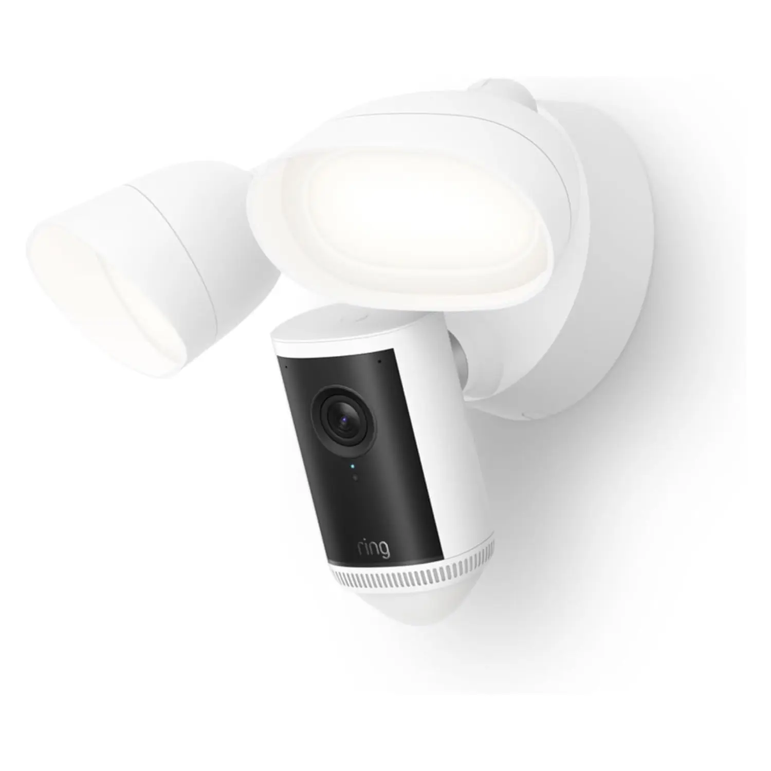 Ring Floodlight Cam 4K Pro Wired, Retinal 4K Video, 10x Enhanced Zoom, White