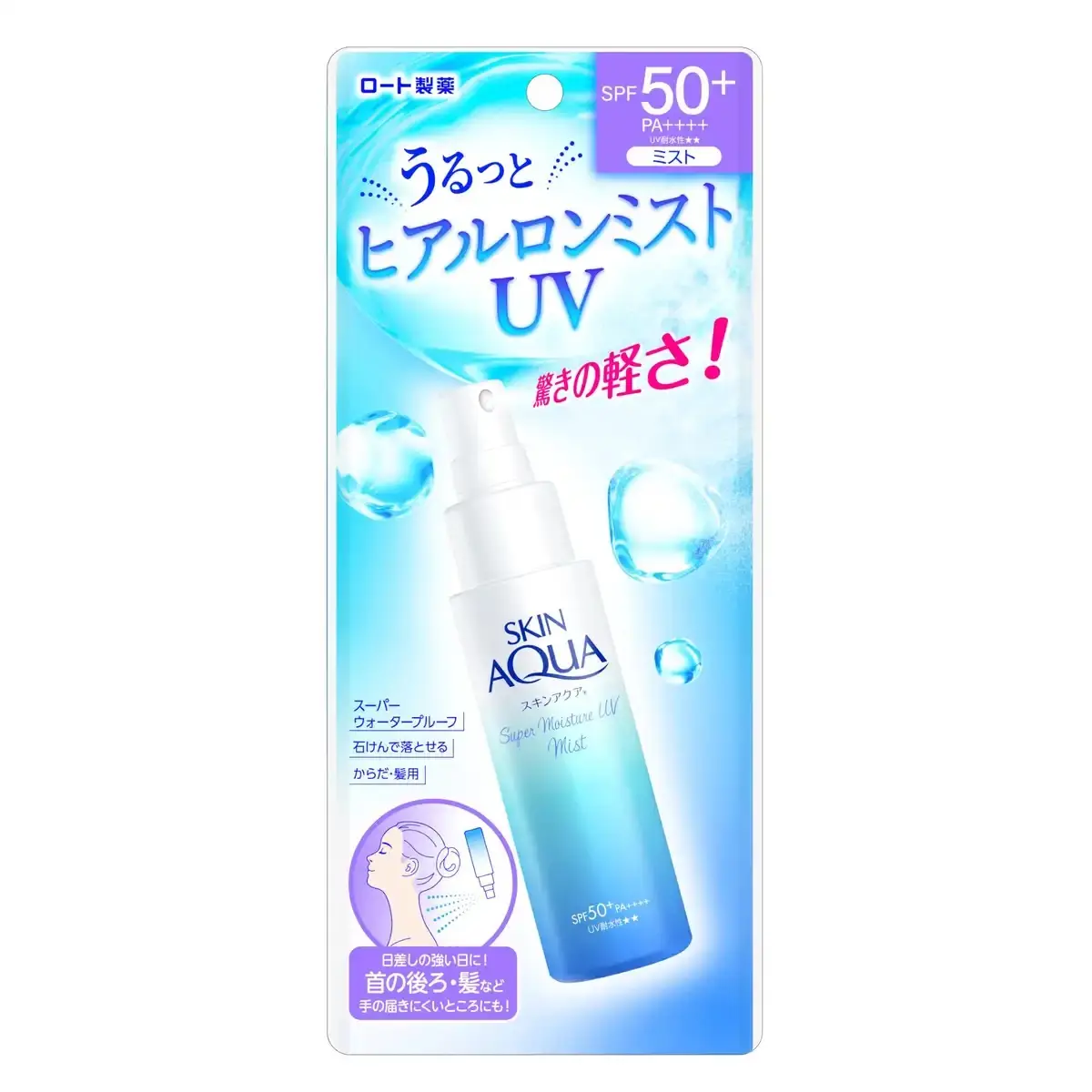 Rohto Skin Aqua Super Moisture UV Mist SPF 50+ PA++++ Rohto Skin Aqua Super Moisture UV Mist SPF 50+ PA++++