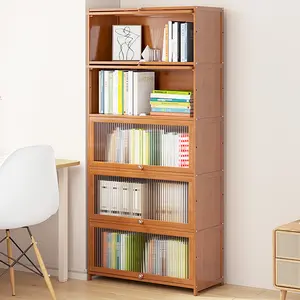 Christmas supplies storage cabinet, solid wood bookcase with door home children corner bookshelf network red American TV wall narrow cabinet display storage