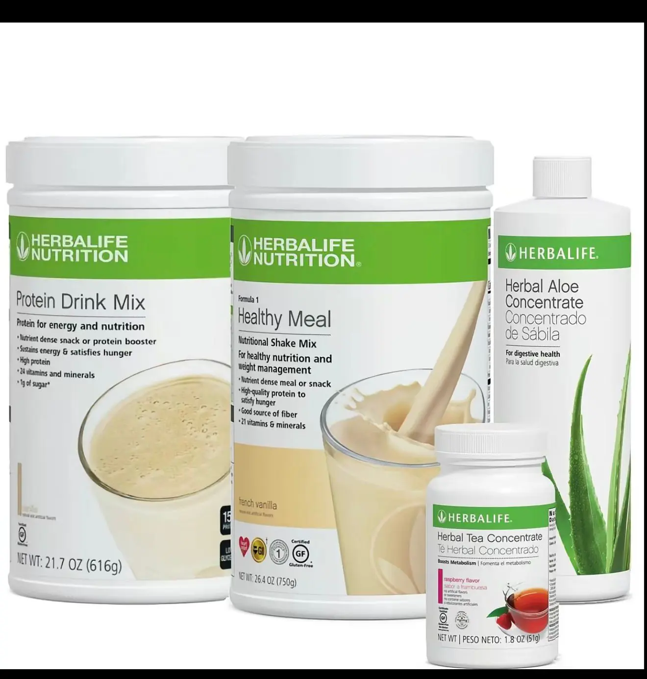 KIT SHAKE VANILLA+PROTEIN+HERBAL TEA+ALOE- HERBALIFE NUTRITION