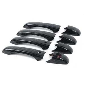 For 2011-2021 Jeep Grand Cherokee Exterior Door Handle Cover Trim Kit auto accessory adhesive vinyl carbon fiber car door