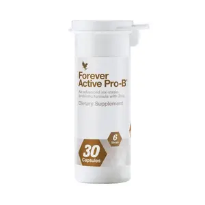 Forever Active Pro-B - Advanced Six-Strain Probiotic Formula with Zinc - 30 Capsules Dietary Supplement for Fitness Healthcare