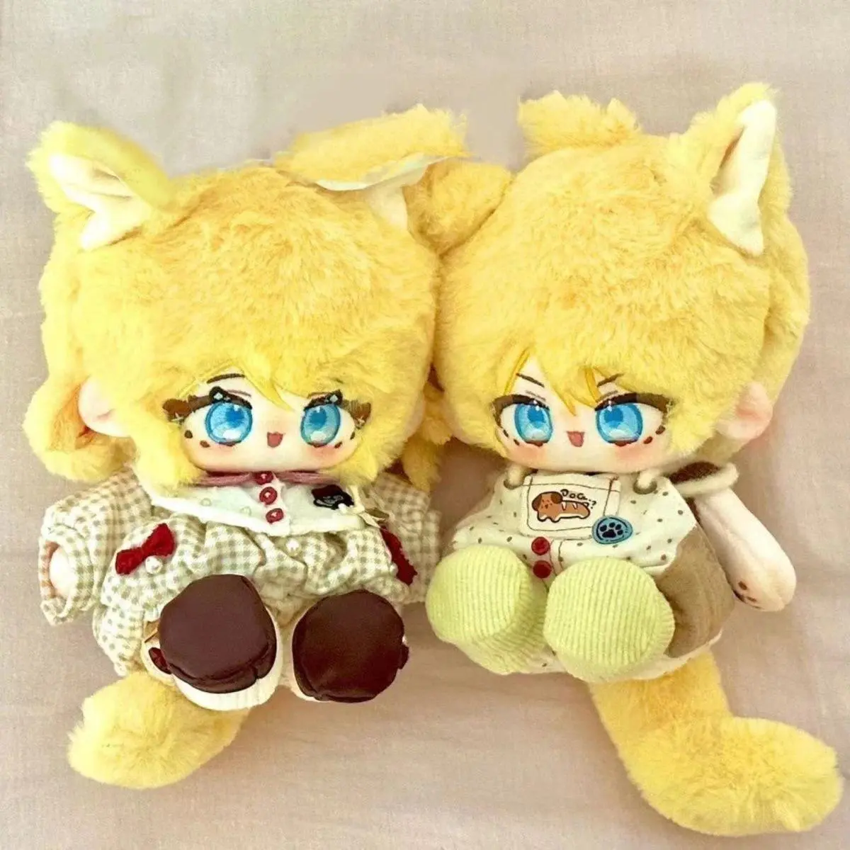 20CM Game Ensemble Stars Kagamine Rin/Len Cotton Doll Girl Heart Cartoon Cute Dress Up Naked Doll Plush Doll Toy Xmas Gift