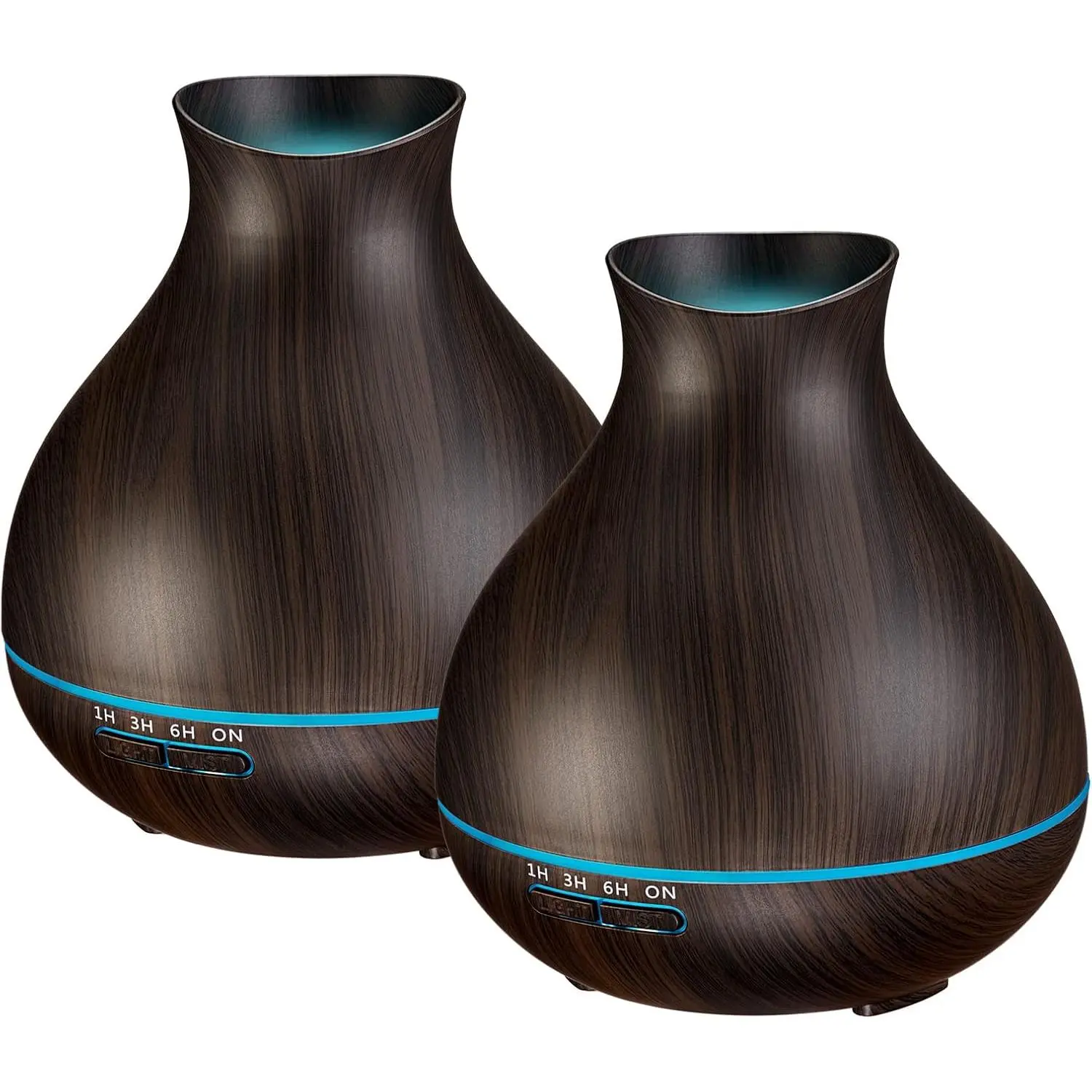 Aromatherapy Essential Oil Diffusers 2 PCS 550ml High Mist Output Humidifiers for Large Room and Home with Waterless Auto-Off and 7 Color LED Lights Ultrasonic Cool Mist Diffusers
