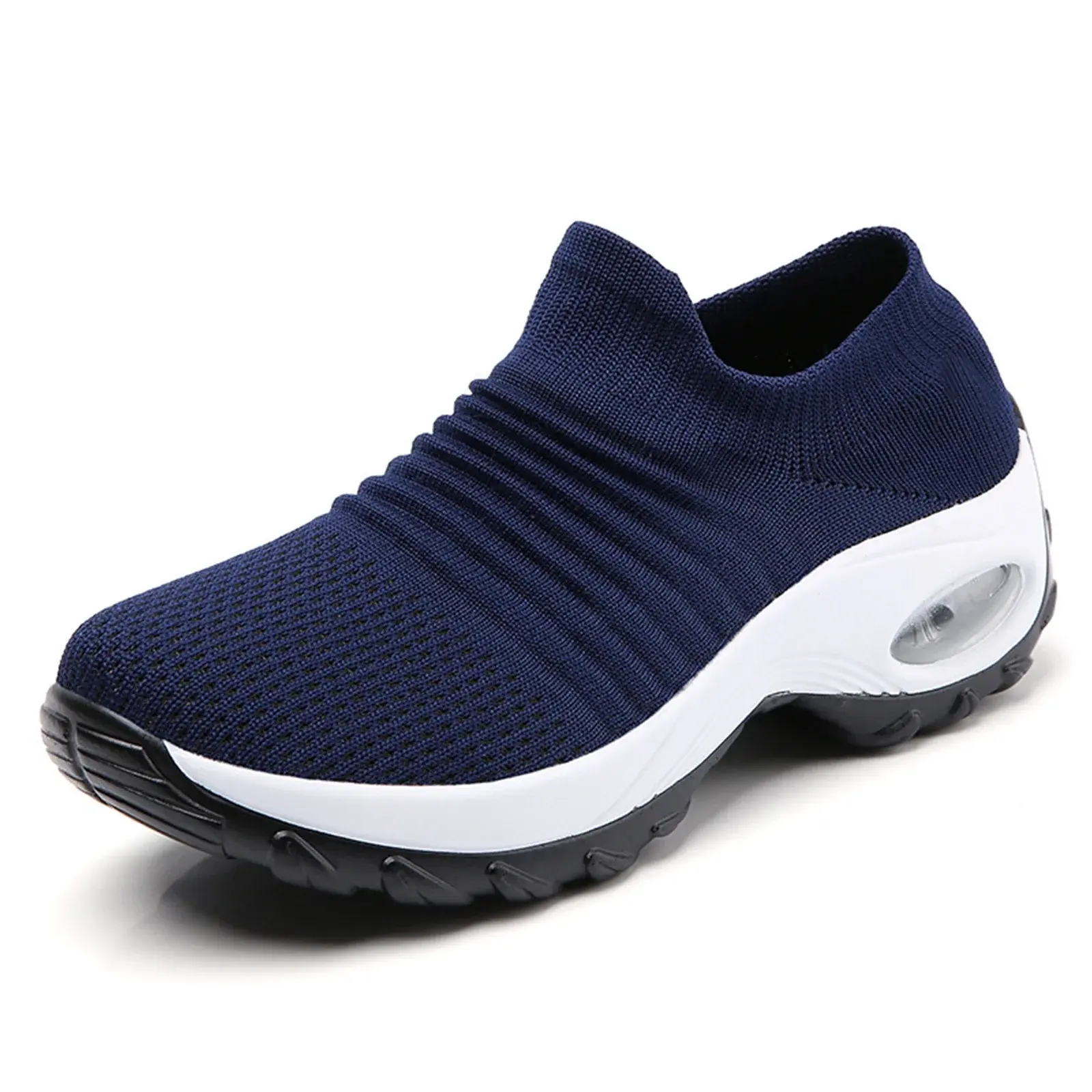 HKR Women's Stylish Walking Shoes - Arch Support for Plantar Fasciitis, Slip-Resistant Ultra-Light PU Sole, Breathable Knit Upper Workout Shoes, Lightweight Outdoor Walking Trainer Casual Trainers, Breathable Workout Shoes