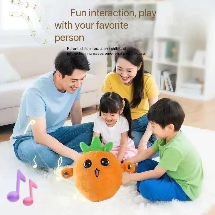 Plush Fruit Piano Toy, Nursery Fun Body Sensor Music Rhythm Doll, Asmr Sensory Stress Relief Game, Cartoon Story Music Companion, Birthday Gift