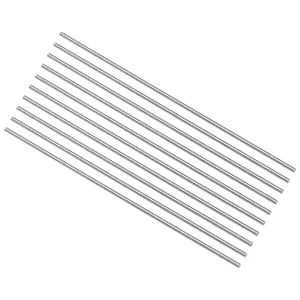 uxcell Round Steel Rod, 1.5mm HSS Lathe Bar Stock Tool 100mm Long, for Shaft Gear Drill Lathes Boring Machine Turning Miniature Axle, Cylindrical Pin DIY Craft Tool, 10pcs