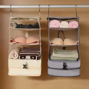 Travel Storage Bag Organizer, Multi-Purpose Hanging Clothes Organizer for Luggage & Closet Use, Space-Saving Compression Design