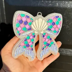 Mermaid Tail Seashell Bow Car Freshie / Car Accessory