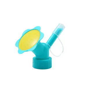 2 Counts Plastic Bottle Watering Sprinkler Cap, Dual Head Bottle Watering Spout, Bottle Watering Spout Bonsai Watering Can for Indoor Seedlings Plant, Small Watering for Garden Tool, Random Color