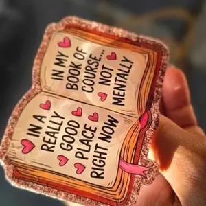 Cute In My Book a Really Good Place Retro Vintage Book Mental Health Magnetic Kindle Grip Kindle Holder Book Lover Grip Kindle Accessories Phone Holder MagSafe PopSocket Phone Grip Magnetic Pop Socket Phone Grip