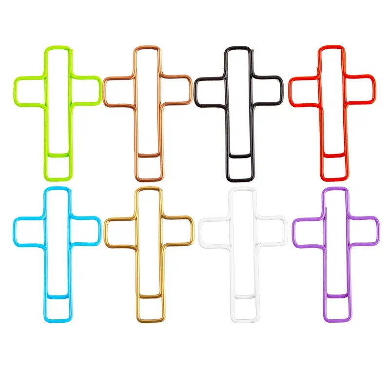 100 PCS Cross Paper Clips Bible Paper Clips - Versatile Bible Study Supplies for Christian Office and Home, Also Great as Journaling Papers Clip and Bookmarks