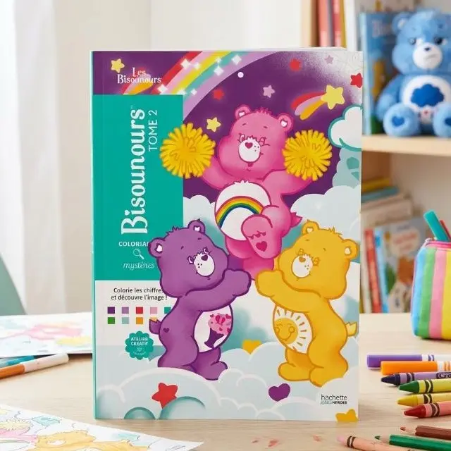 Les Bisounours Tome 2, Disney Color by Number Book, Adult Coloring Book, Creative Coloring Activity