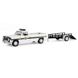 1990 Dodge Ram D-250 w/ Utility Trailer – PA Police (Hot Pursuit Hitch & Tow Series 1) Diecast 1:64 Scale Model - Greenlight 32315A