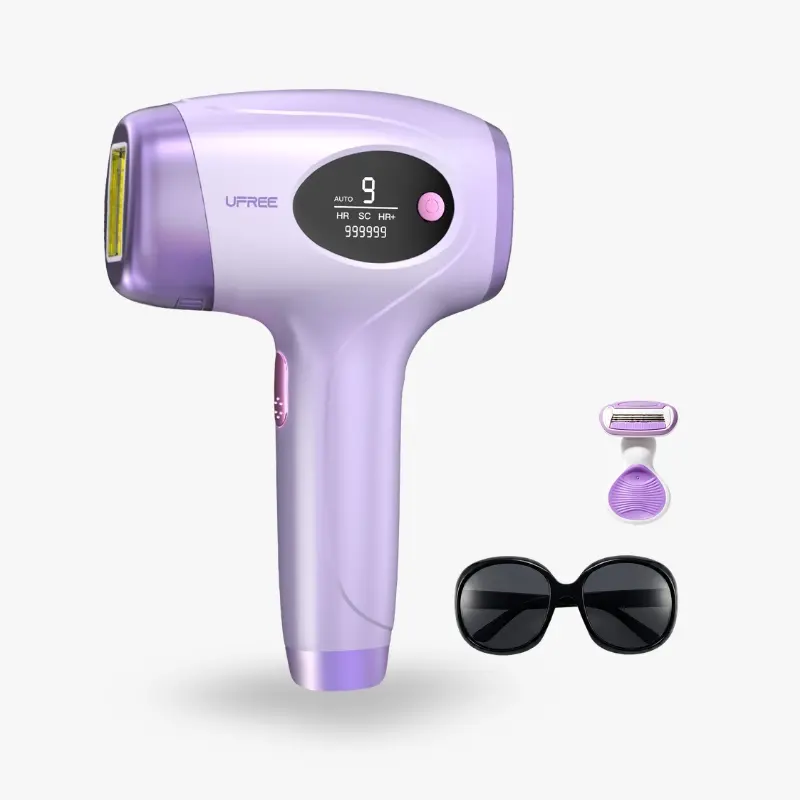 Ufree IPL Hair Removal Device, Full Body for Women Men at Home, Long-Lasting & Painless, 20J & 3 Smart Modes, 990k Flashes, Hair Remover for Armpits Legs Arms Face Bikini Line (Purple)