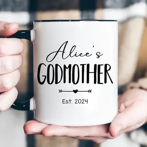 Personalized [SEND CUSTOM VIA MESSENGER] Godparent Proposal Gifts, Godparent Set Gifts, Godmother And Godfather Coffee Mug Set, Godfather Baptism Gifts, Godmother Mug, Godfather Mug, Set Of 2 Mugs For Godparents
