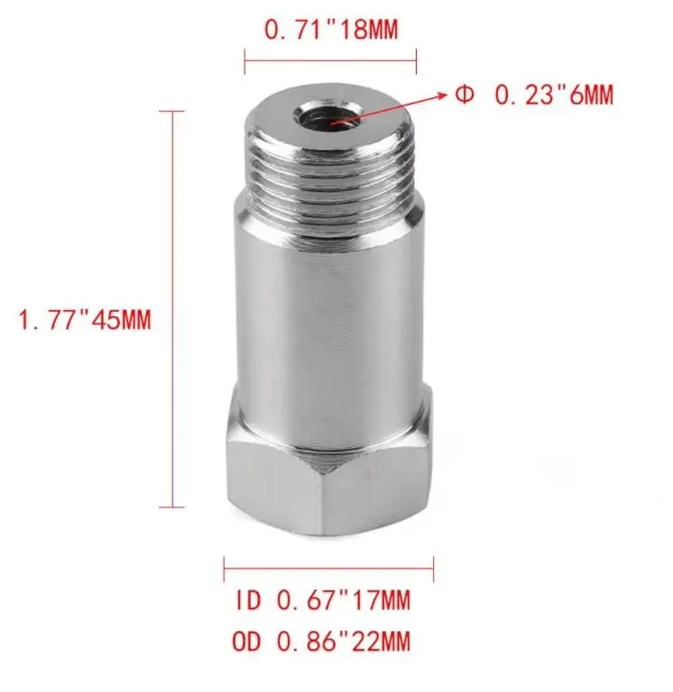 Universal Sensor Adapter Set, 2 Pcs, Thread,  Straight, Automotive Modification Parts, Car Accessories