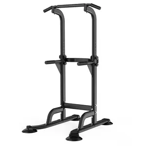 Sport Power Tower Workout Dip Station Pull Up Bar, Height Adjustable Multi-Function Dip Stand for Home Gym Strength Training Fitness Equipment