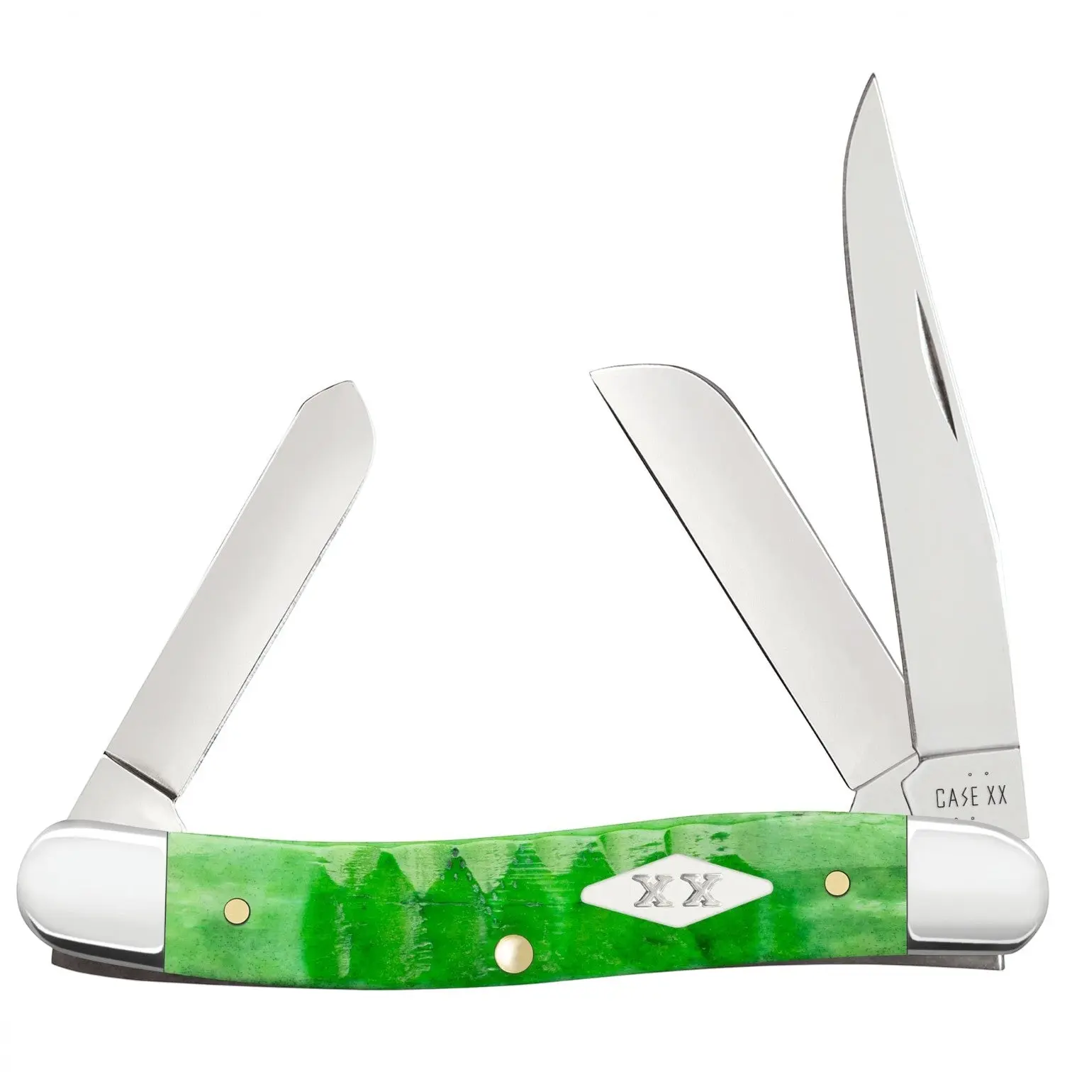 Case® Gator Jigged Bright Green Bone Medium Stockman Pocket Knife