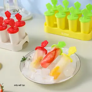 8-Piece Ice Cream Mold Set, DIY Ice Pop Molds, Flower Design, Summer Beach Essential, Ideal for Homemade Treats & Parties