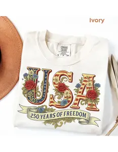 Comfort Colors Retro Usa 250 Shirt, Independence Day Shirt, Celebrate 250th Anniversary Shirt Usa Flag Tee 4th of July Shirt Patriotic Gift
