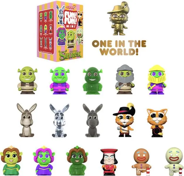 Super7 - Shrek - FUN! FUN! MINI Blind Box Wv1 - 9pc PDQ  [COLLECTIBLES] Action figurine/statue, Blind Packaging , Collectible