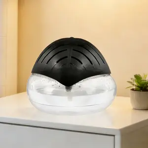 Air Purifier, Water Filter, Aroma Diffuser with LED Light for Home Bedroom Office Pets Smokers Minimalist Design with Transparent Tank and One Button Control - Humidifier