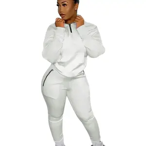 Alicia Combs Two Pieces Track Suit Winter 2Set Thick Cozy for Women