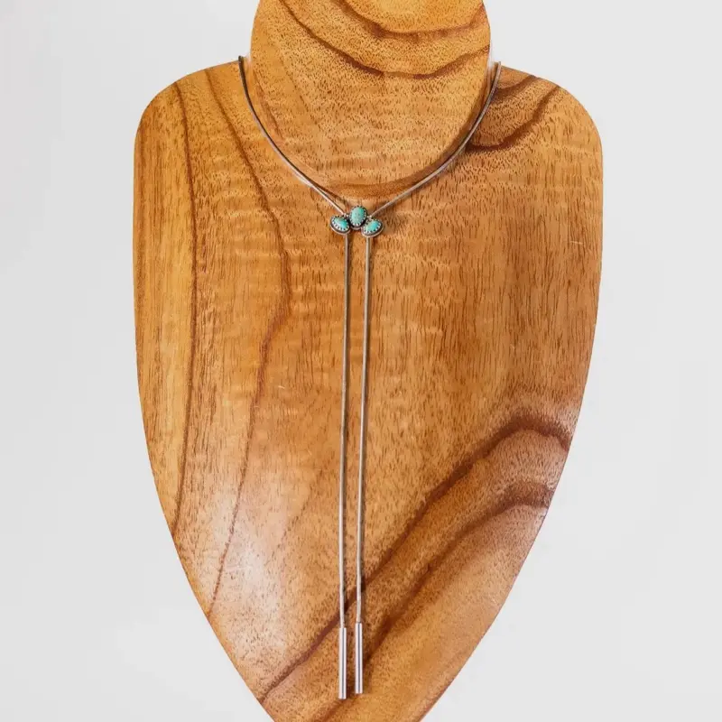 Turquoise Cluster Bolo - Adjustable American Crafted Jewelry for Adults - Vibrant Color & Comfortable Fit